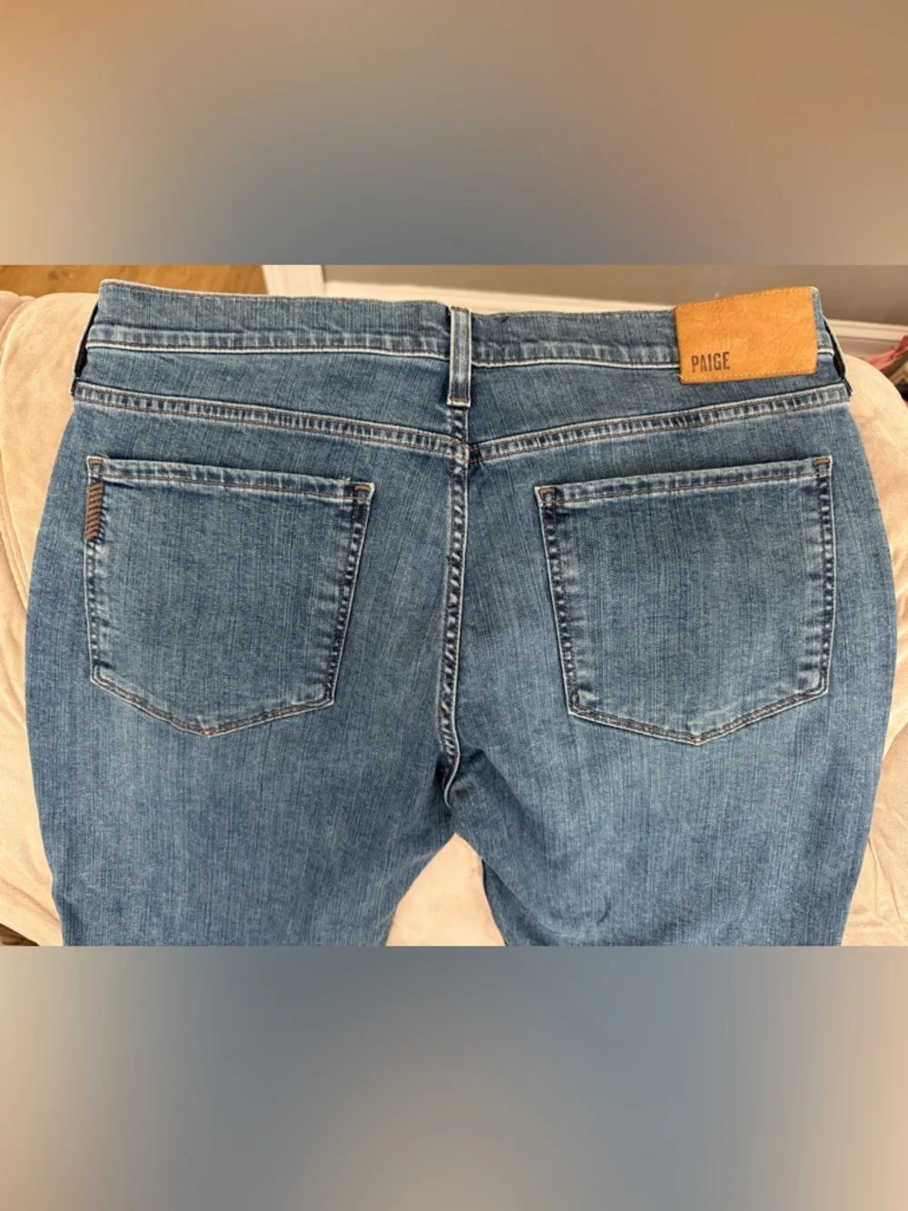 PAIGE Lennox Jeans‎ Mens 33 Slim Fit Derrik Blue Stretch Denim